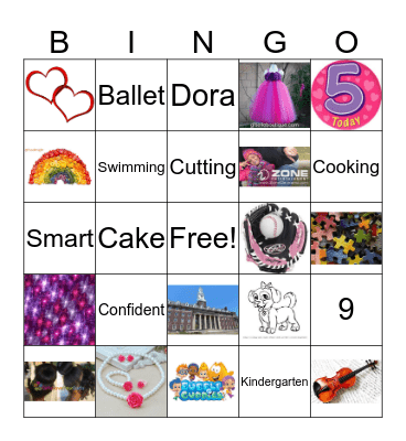 Leila Princess Butterfly Dragon Bingo Card