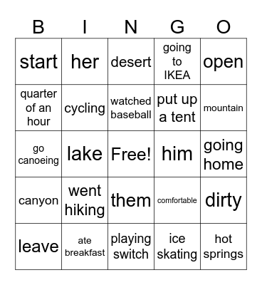 STEP 6 Bingo Card