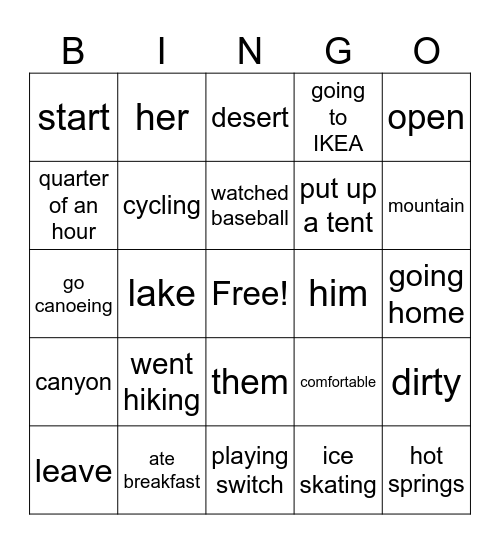 STEP 6 Bingo Card