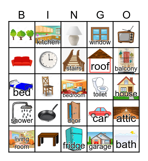 HOUSE OBJECTS Bingo Card