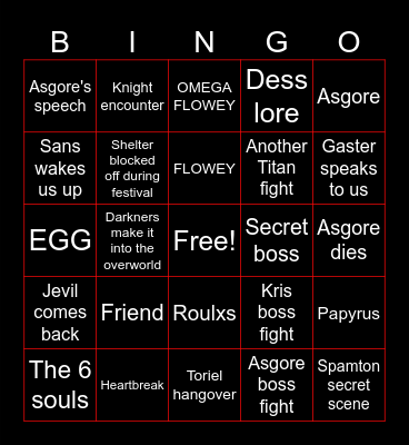 D E L T A R U N E Bingo Card