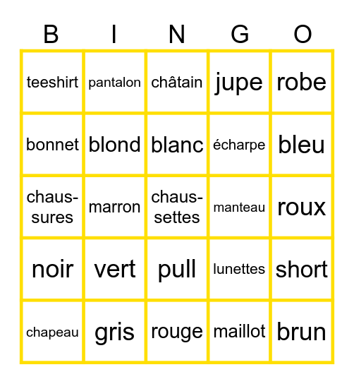 Mode 2 Bingo Card