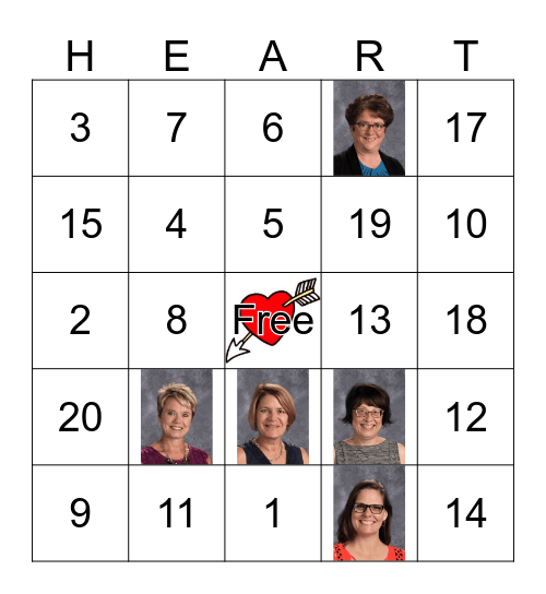 Valentine's Bingo Card