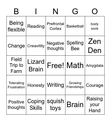 END of the YEAR Bingo Card