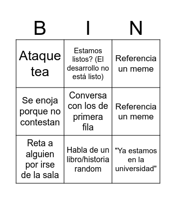 Bingo epico Bingo Card