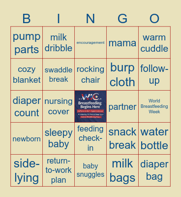 BREASTFEEDING Bingo Card