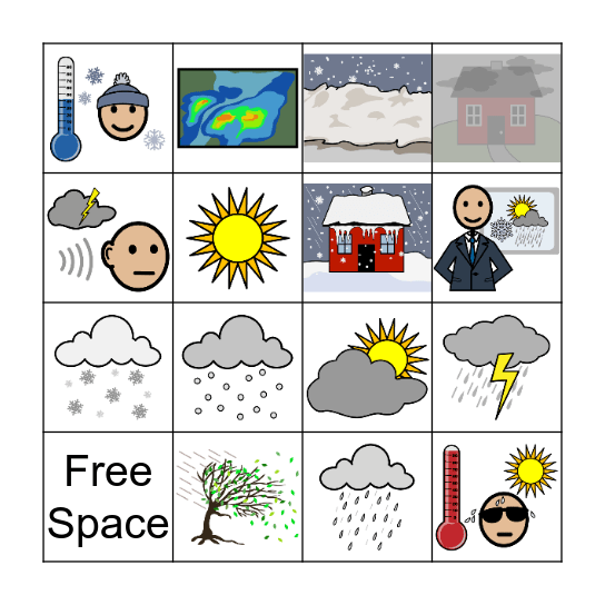Weather Bingo Card