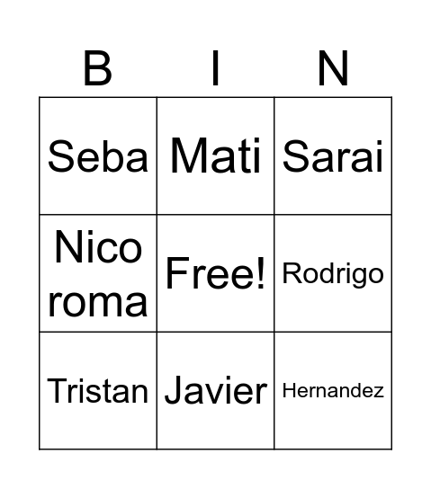 Grupo muhamed Bingo Card
