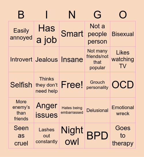 Ren Kinnie bingo! Bingo Card