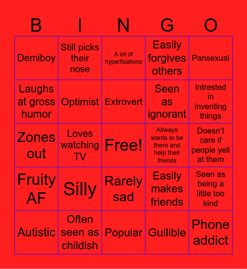 Stimpy kinnie bingo! Bingo Card