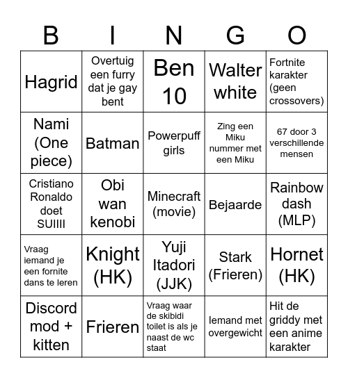 Comicon 2026 Bingo Card