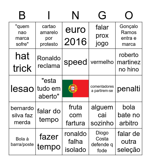 BINGO PORTUGAL Bingo Card