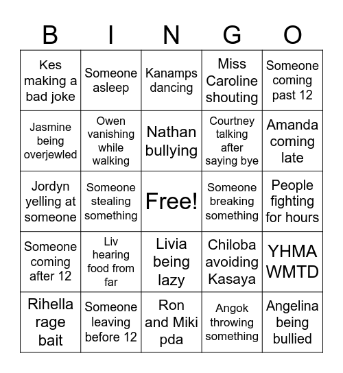 Next steps bingo Card