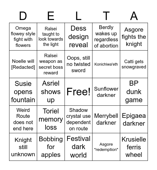 Chapter 5 Bingo Card
