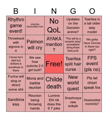 SIX SEVEN LIVESTREAM Bingo Card