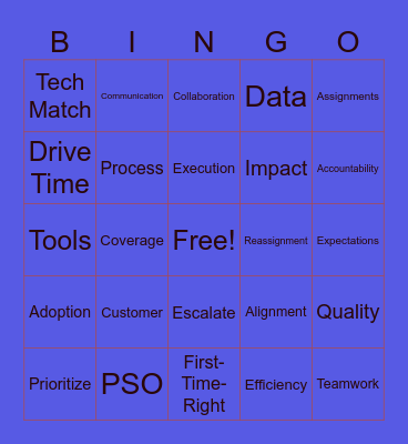 CoreFour Bingo Card