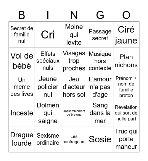 Dolmen Bingo Card