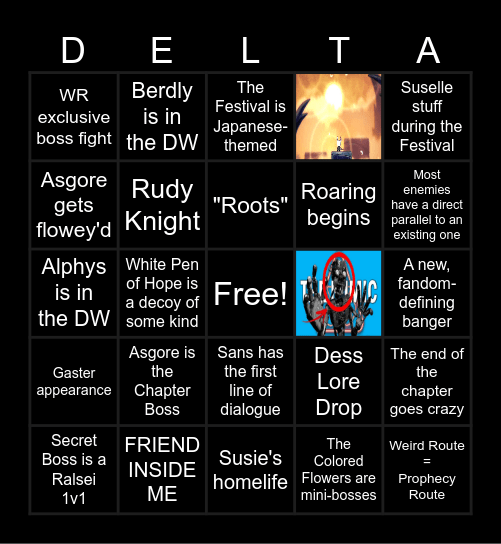 DELTARUNE CHAPTER 5 BINGO Card