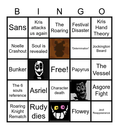 Deltarune Chapter 5 Bingo Card