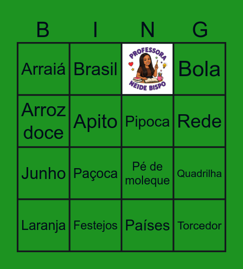 Bingo Junino Bingo Card