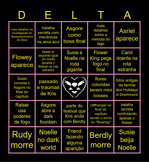 DELTARUNE CH5 Bingo Card