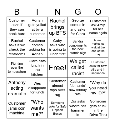 SBT BINGO Card