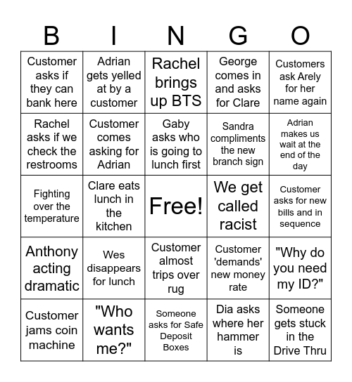 SBT BINGO Card