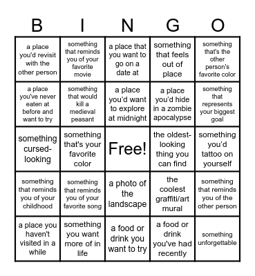 Flagstaff Photo Bingo Card