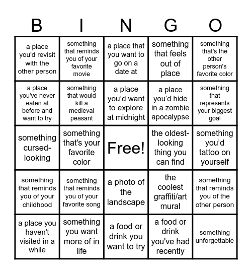 Flagstaff Photo Bingo Card