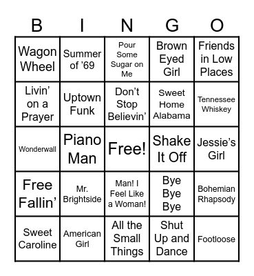 ALL TIME BANGERS Bingo Card