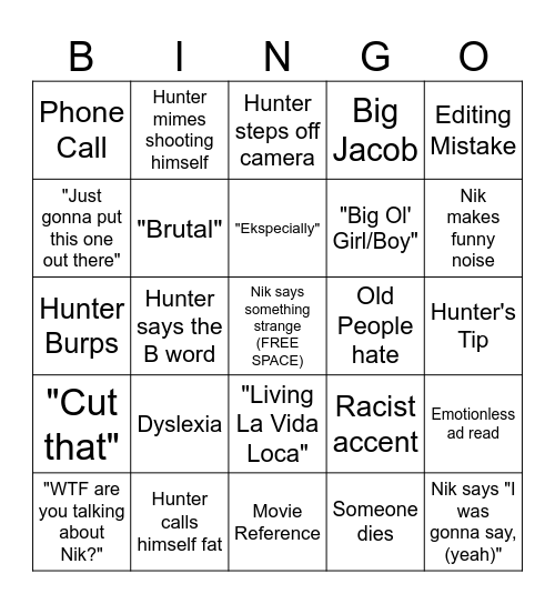 Papa Meat BINGO is the worst... Bingo Card