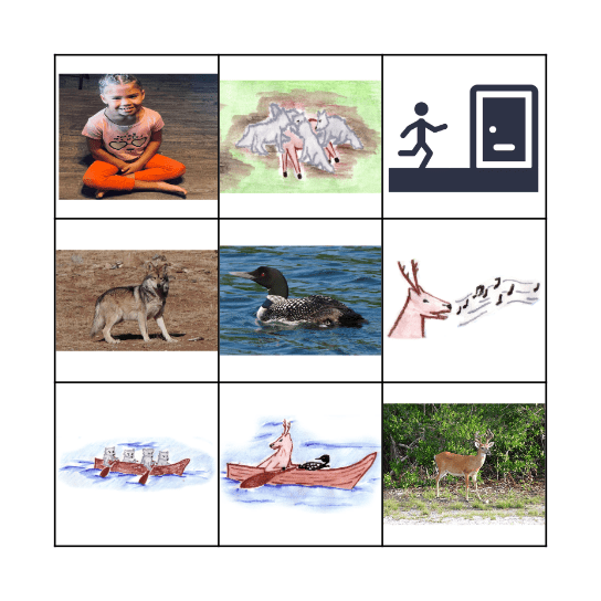 Deer and Loon Bingo Card