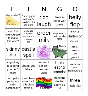 Finger Lakes Bingo Card