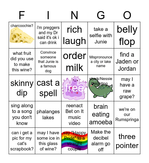 Finger Lakes Bingo Card