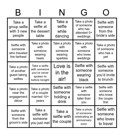 Engagement Bingo Card
