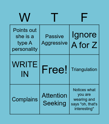 Beach Chaos Bingo Card