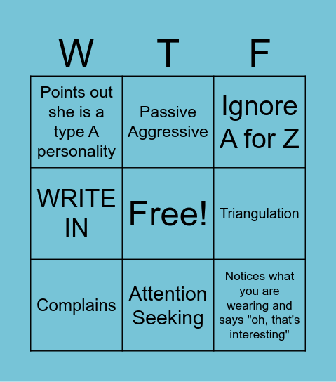 Beach Chaos Bingo Card