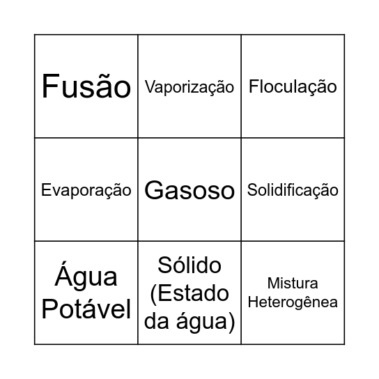 Bingo Científico Junino Bingo Card