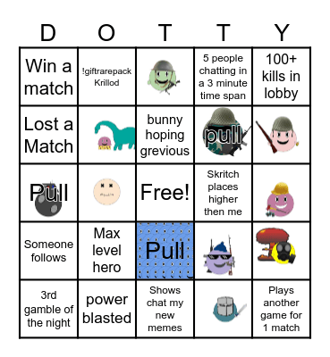 Streaming Bingo Card