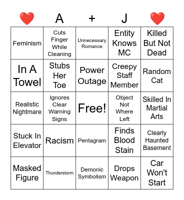 They Will Kill You Bingo Card