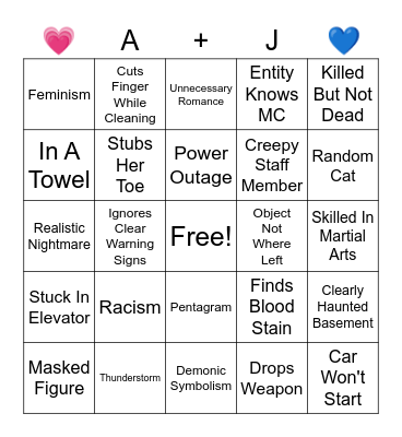 They Will Kill You Bingo Card