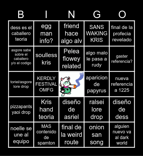 DELTARUNE Bingo Card