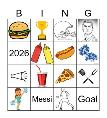 FOOTBALL Bingo Card