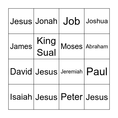 House of Favour Minitry's Bingo Card