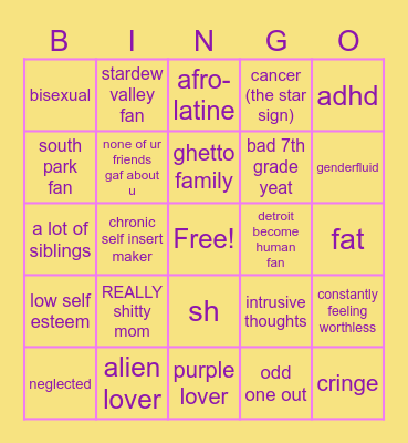 MAXINNE BINGO CHART!!! Bingo Card