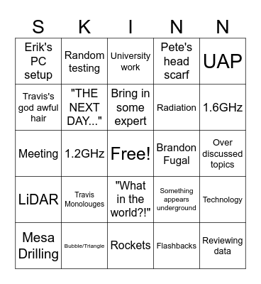 Skinwalker Ranch Hvault Bingo Card