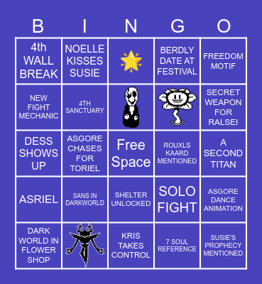 DELTARUNE CHAPT 5 Bingo Card