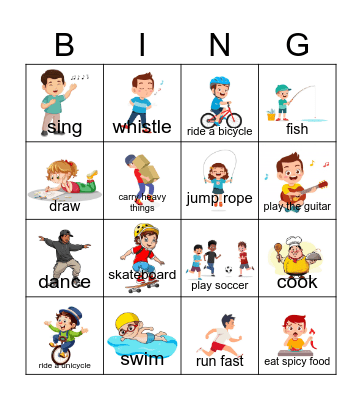 Can you..? Bingo Card