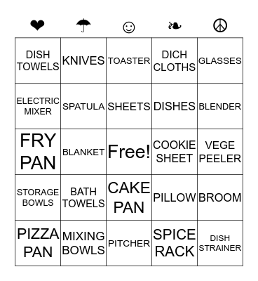 SKYLER'S BRIDAL BINGO Card