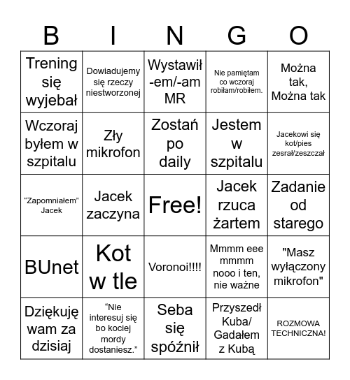DS - Bingo Card